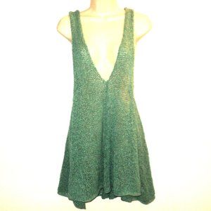Totally Brill by Amy Brill Dress Women's One Size Aqua Hand Knit Lagenlook USA